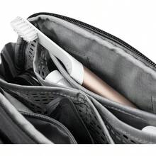 Peak Design Small Wash Pouch Black Weatherproof Travel Toiletry Bag Upright Or Hanging Toiletry Kit With Pockets Magnetic Toothbrush Pocket Wide UltraZip Opening Toiletry Bag For Men And Women - 黑色 - 查看 6