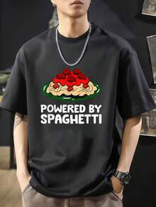 Camiseta de espaguetis con albóndigas con tecnología Spaghetti - Negro - Ver 1