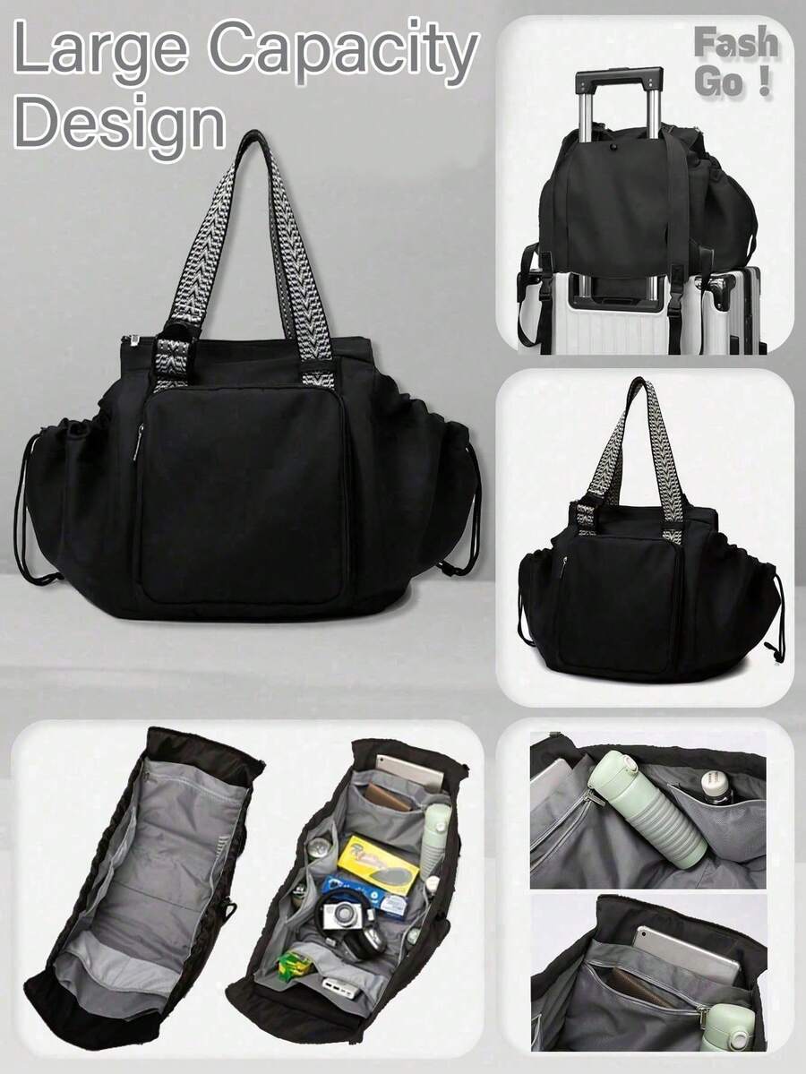1 pieza Bolso multifuncional para mamá, bolso tote de gran capacidad & mochila, estilo unisex, esencial para uso diario, compras y viajes, Nota: El color de la correa del hombro es aleatorio