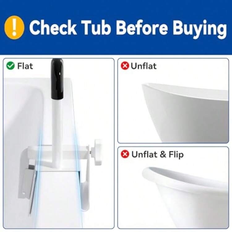 Grab BarsRiel de  ajustable para tina: mango de barra de agarre de ducha para personas mayores ancianos y discapacitados rango de altura de 14 a 18 pulgadas barras de  de baño con agarreGrab Bars - blanco - Añade 2