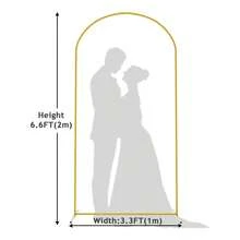 3Pack Metal Arch Backdrop Stand(7.2FT/6.6FT/6FT), Decorative Balloon Arch Stand, Easy Assembly Gold Wedding Arch, Stable Backdrop Arch Stand For Wedding Ceremony, Birthday Party, Baby Shower - Vàng - Xem 14