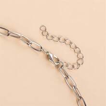 Vintage Hip Hop Spike Pendant Necklace - Fashion Alloy Gothic Rivet Beaded Chain, Bohemian Style Clavicle Choker For Party - 黑色 - 查看 10