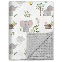 Unisex Baby Blanket, Super Soft Nursery Fleece Blanket, Printed Pattern, Dotted Fleece Backing, Newborn Printed Blanket - Multicolor - View 25