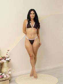 Biquíni Fita Marquinha Feminino Fita Bronze Cortininha Regulador Suplex Premim