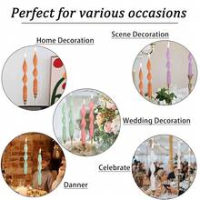 Pumpkin Taper Candles Twist Candlesticks,10 Inch Orange Spiral Candle Fall Candle Sticks Halloween Tapered Candles For Dinner Table Than1ks 1giving Decor-2pcs (17D-Orange){Inchcolor_nameinch:InchLIGHTORANGEinch,Inchsize_nameinch:Inch8INCHinch} - 淺橘色 - 查看 4