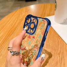 Funda de Teléfono Minimalista de Árbol de Navidad de Dibujos Animados Adecuada para iPhone 17 16e 16 15 14 13 12 11 Mini Pro Max Air X XR XSMAX 8 7 Plus, Funda Transparente Suave a Prueba de Golpes, Accesorios de Teléfono de Vacaciones, Impresión de Dibujos Animados, Diseño Minimalista, Diseño Impreso UV, Funda Protectora Ligera, Regalo para Compradores, Entusiastas de la Decoración Navideña - Colores mixtos - Ver 5