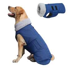 Winter Dog Coats, Anti-Frost Fleece Dog Vest, Cold Weather Dog Jacket With Reflective Panels - Features Adjustable Hook And Loop Straps For Easy On/Off, Suitable For Small, Medium, And Large Dogs - Royal Blue - View 13