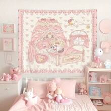 1pc Juminocore Wall Paintings, Suitable For Bedrooms, X-Inch Ballet Figurehead Wall Paintings For Teenage Girls, Pink Flower Wall Paintings, Cutecore Room Decoration, Cute Girl Aesthetic Hanging Art Wall Paintings (Cat Dream) - 彩色 - 查看 1