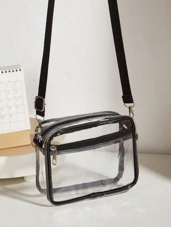 Square Bag Pvc Adjustable Strap Daily, Stadium Approved 12 X 12 X 6 Transparent Purse Bag Concerts Sports Events Festivals Transparent Casual Square Shoulder Bag All Match Storage Bag Travel Simple Crossbody Bag ,Fashionable Transparent, Waterproof Bag Women, Summer, Vacation & Beach, Waterproof, Sandproof Transparent Bag, Beach Sports Picnic Snacks Purse Women
