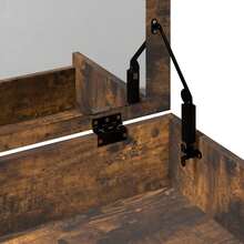 vidaXL Schminktisch mit Hocker, Räuchereiche, 60x40x113,5 cm - Gelb - Übersicht 9