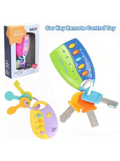 Children's Musical Toy Realistic Car Key Remote Control With Lights And Music, Early Education Sensory Toy, Baby Car Key Toy With Music And Lights, Interactive Musical Baby Toy With Melodies And Lighting Effects, Birthday Party Toy, Travel Companion - Birthday Gift For Boys And Girls