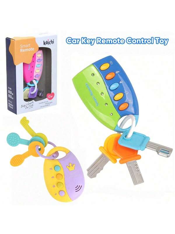 Children's Musical Toy Realistic Car Key Remote Control With Lights And Music, Early Education Sensory Toy, Baby Car Key Toy With Music And Lights, Interactive Musical Baby Toy With Melodies And Lighting Effects, Birthday Party Toy, Travel Companion - Birthday Gift For Boys And Girls