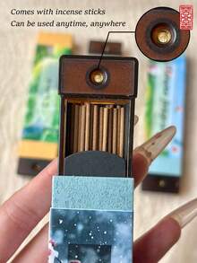 Bețișoare parfumate portabile de 5g pentru aromaterapie, 4 tipuri de parfum, relaxante și calmante, potrivite pentru dormitor, studiu, meditație, yoga, ceai de după-amiază și alte ocazii, pentru toate anotimpurile