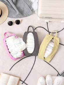 Waterproof Baby Diaper Storage Bag Portable Diaper Organizer, Infant Diaper Storage Bag, Portable Baby Diaper Organizer Bag For Diapers/Wipes, Baby ClothesDiapers, Wet Wipes, Outdoorsbaby Shower Family Decorations Gifts - Multicolor - View 2