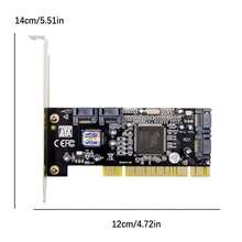 New 4 Port SATA PCI Expansion Card PCI To SATA Adapter Card RAID 0 - 白色 - 查看 10