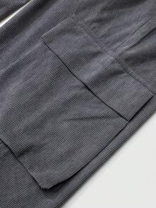 Autumn/Winter Fashion Casual Street Style Long Sleeve Collar Men's Jacket Coat And Drawstring Pocket Pants Set