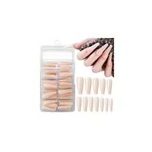 120pc Coffin Press On Nails Medium Length Colored Long Ballerina Nude Fake Nails Full Cover Acrylic Tips False Artificial Fingernails Presson Nails For Women FFgirls{Inchcolor_nameinch:InchPaleNudeinch} - 淡裸色 - 查看 1
