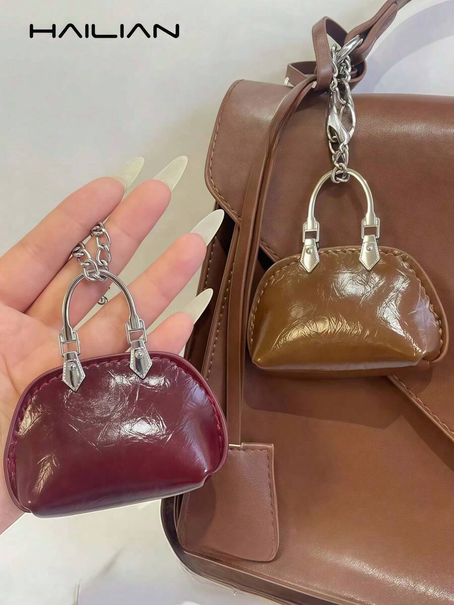 HAILIAN Mini Women's Handbag With Delicate Pendant Chain, Mini Shell Bag Keychain, Elegant Bag Pendant, Perfect Gift For Couples Or Best Friends, Available In Multiple Colors. Women's Phone Accessories Gift - Multicolor - View 1