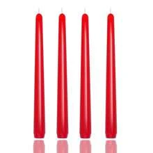 10 Inch RedTaper Candles,Set Of 4 Tapered Candle, Tall Candlesticks,Conical Stick Candles,Less,For Home Dinner, Party, Wedding, Halloween, Christmas (Red, 10inch){Inchcolor_nameinch:InchRedinch,Inchsize_nameinch:Inch10inchinch} - 紅色 - 查看 1