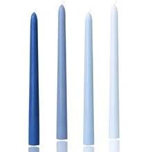 10 Inch Gradient Taper Candles,Set Of 4 Tapered Candle, Tall Candlesticks,Conical Stick Candles,Less,For Home Dinner, Party, Wedding, Halloween, Christmas (Blue Series, 10inch){Inchcolor_nameinch:InchBlueseriesinch,Inchsize_nameinch:Inch10inchinch} - 藍調系列 - 查看 1