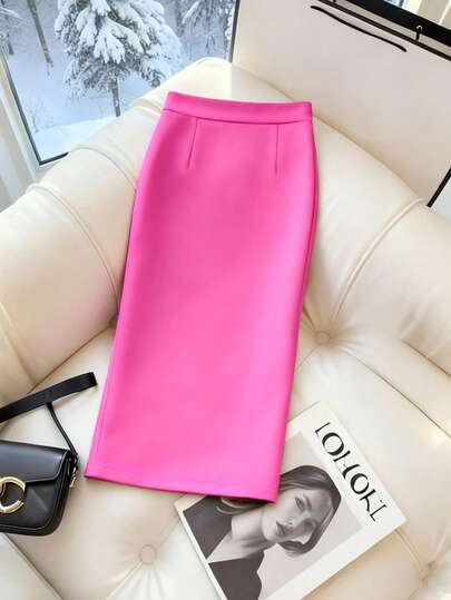 AOMEI damska różana elegancka i dopasowana długa sukienka odpowiednia na imprezę, na randkę, przyjęcie, wesele, dla druhny, na ukończenie szkoły, jako gość weselny. Jesienne ubrania damskie.