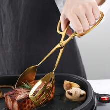 1 Piece Kitchen Cooking Buffet Tongs, 10-Inch Stainless Steel Salad Tongs, Grilling Tongs, Wedding Party Dining Utensils