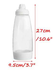 1pc/2pcs 1000ml Hand-Cranked Batter Mixer Bottle Dispenser,Batter Mixing Bottle; Cream Pancake; Pancake Batter Mixing Bottle, Pressed Type Pancake Cream Dispensing Bottle With Scale,Cream Whipping Bottle, And Seasoning Squeeze Bottles, Mini Transparent Sauce Bottles. - Clear - View 7