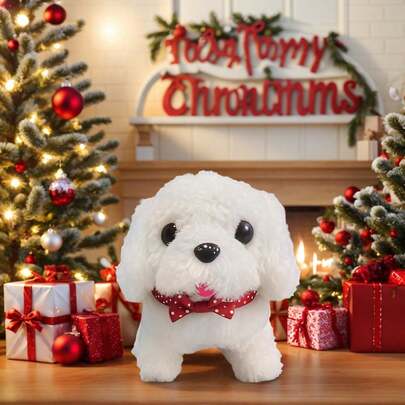 Lifelike Robotic Puppy Gift Set - Realistic Walking, Barking & Tail-Wagging Interactive Companion Dogs With Soft-Touch Fur, Expressive Eyes & Durable Build, No Batteries Required, Ideal Gift For Adults & Families, Home Decor Or Stress-Relief To