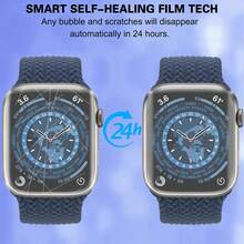 4pcs Anti-Spy Privacy Protection Soft Film, Smartwatch Ultra-Thin Hydrogel Waterproof Shock-Absorbing Screen Protector Compatible With Apple Watch Ultra 49mm 45mm 44mm 42mm 41mm 40mm 38mm, Series 11/10/9/8/7/6/SE 5 4, Anti-Scratch, Smooth Touch, Full Coverage, Anti-Drop