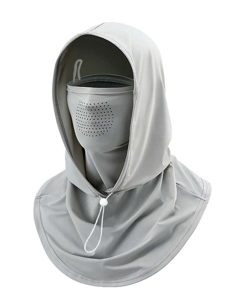 多功能防晒面罩/帽子二合一，夏季遮阳帽，女士全脸冰丝透气围巾，驾驶骑行面巾，颈部防护帽，男士骑行防晒面罩，连帽围巾二合一，儿童头盔内衬，全方位防晒全包帽 - 彩色 - 查看 12