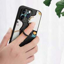 [Teléfono] Soporte de anillo de silicona, TPU antigolpes con agarre giratorio de 360°, cobertura total para phone 12, 13, 14, 15 y 16 (incluidos Pro/Pro/Plus). Colores: negro, blanco y azul. - Multicolor - Ver 2