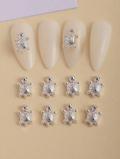 10pcs/10PCS Of Metal Turtle Nail Art Decorations Alloy Cute Little Turtle Nail Decoration Accessories