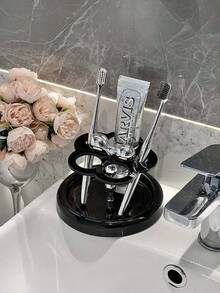 Ceramic Toothbrush Holder, Makeup Brush & Pencil Storage Rack For Bathroom, Dorm Room, Back To School, Best Valentine's Day Gift