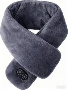 Heated Scarf And Neck Warmer With USB Heating And Massage Functions For Winter Warmth - Grey - View 5
