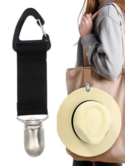1pc Bag Hat Clip For Traveling Hanging On Bag Handbag Backpack Luggage For Travel Backpack Outdoor Travel Beach Hat Companion Accessories Travel Accessories Travel Essentials Car Accessories Outdoor Accessories Air Plane Case Useful Things Summer Essentials Office Accessories Travel Must Haves Vacation Holiday School Accessories Back To School Supplies Stuff