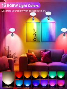 1/2/4pcs Magnetic LED Motion Sensor Light, USB Night Light, Easy To Install In Hallway, Stairs, Bedroom, Kitchen And Office - Multicolor - View 2