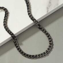 1pc Fashionable Minimalist Classic Unisex Chain Necklace - Cuban Link Chain Necklace, Stylish Stainless Steel Accessory, Perfect For Casual Wear, Suitable For Both Men And Women