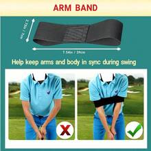 Swing Trainer Aids Set, Posture Correction Tools, 6 PCS - Arm Band, Elbow Correction, Wrist Hinge Trainer, Wrist Brace Band, Leg Rod Corrector, With A Strap Carrying Bag - ban đầu - Xem 3