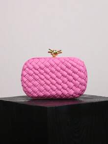 2025 Fashionable New Women's Clutch Bag, High-End Niche Design Woven Bag, Elegant Evening Bag, Handheld, Shoulder, Crossbody Chain, High-Quality Exquisite Small Bag - Multicolor - View 22