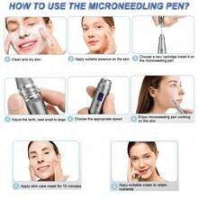 Dr.pen Dr Pen Ultima M8 专业微针笔，Ultima M8 美容仪，面部美容电器，美容微针工具套装（包含 10 支 16 针/36 针/圆形纳米针），USB 可充电 380mAh 电池，面部和身体护理工具套装，女士完美礼物 - 彩色 - 查看 6