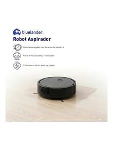 Aspiradora Automática 2 en 1 (Batería de 3 Horas, Filtro de Tela, Ideal para el Hogar). Bluelander - Negro - Ver 2