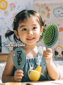 1pc Customized Children's Comb, Can Personalize Name, Mini Wet Hair Brush, Toddler Comb, Kids Comb, Baby Brush, Girls Gift, Dance, Cheerleading, Party Favor, Children's Travel Comb, Christmas Gift For Kids, Gift For Him, Gift For Friends, Toddler Gift, Personalized Children's Gift, Kids Gift, Children's Day Gift, Christmas Gift - Multicolor - View 15