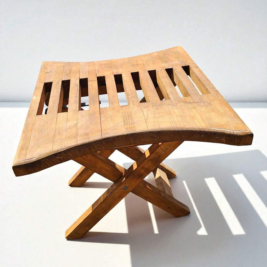 Mesa Plegable de Madera, Para Jardín, Hogar, Cocina Diseño Moderno y Practico - Camel - Ver 1
