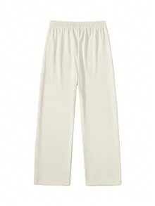 Men's Knitted Straight Leg Pants, Lightweight, All-Match Versatile Casual Sweatpants For Summer - Apricot - View 2