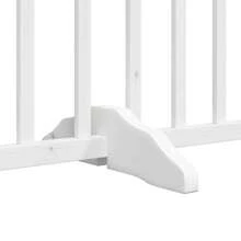 vidaXL 4-Tlg. Hundetor Mit Tür Faltbar Weiß 320 Cm Massivholz Tanne - Bianco - Visualizzare 8