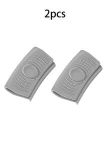 2个装硅胶锅柄套，耐高温耐磨锅柄套，锅柄隔热套，锅盖/平底锅防滑套，煎锅/平底锅硅胶隔热手柄套，防滑锅柄套，防止烫伤，适用于锅和炒锅的耐热手柄套，锅柄隔热套，通用厨房炊具替换装