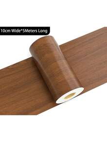 1 Roll Faux Wood Grain Waterproof Vinyl Peel And Stick Decorative Trim, Self-Adhesive Thin Edging Strips For Door Frames, Baseboards, Home Decor Renovation, Easy To Apply And Durable, Removable, Ideal For Living Room And Bedroom Corners - Multicolor - View 15