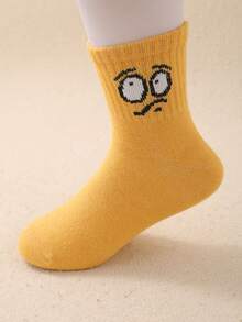 20 Pairs Kids Random Color & Pattern Elastic Mid-Calf Socks, Comfortable Versatile Sports Socks, Suitable For All Seasons, Fits Boys & Girls Ages 1-14. Christmas & Thanksgiving Sock Gift, Assorted Styles. - Multicolor - View 9