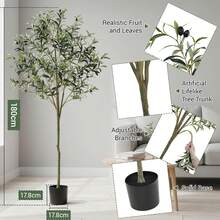 Large Artificial Olive Tree, Artificial Olive Tree, Modern Olive Tree Decoration - Green - View 11