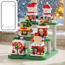 1638 件圣诞火车积木套装，圣诞节节日礼物装饰，精美设计的圣诞火车，配有礼品盒、雪人、圣诞树装饰，充满节日圣诞气氛，创意圣诞礼物，可爱的设计，节日礼物，家居装饰，客厅装饰，成人积木套装，圣诞礼物，新年礼物 - 聖誕火車套裝 - 查看 22